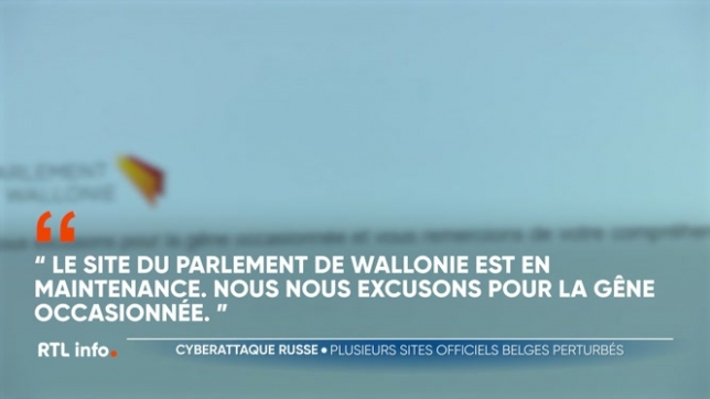 Parmi ceux-ci, le site web du Parlement wallon qui est resté longtemps indisponible.