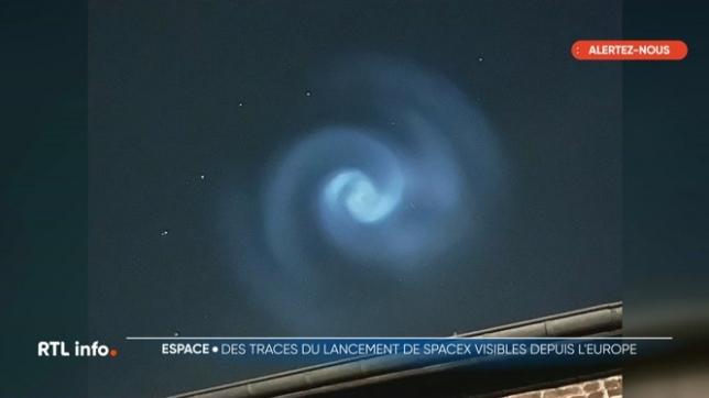 Un phénomène lumineux a été observé hier soir dans le ciel. Cette sorte de spirale lumineuse est directement liée au lancement de la fusée Falcon 9, en Floride. Il s'agirait du dégazage de la fusée peu après son décollage.