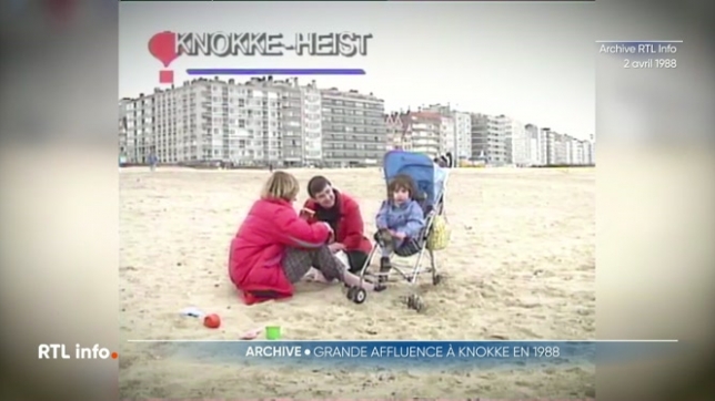 On retourne à Knokke pour le weekend de Pâques en 1988. Les chiens pouvaient courir sans laisse sur la plage.