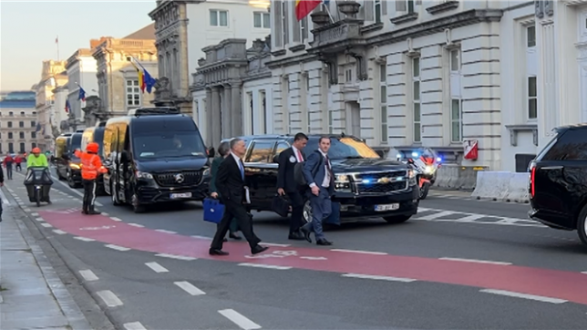 Le secrétaire d'Etat américain Marco Rubio en visite au 16 rue de la Loi