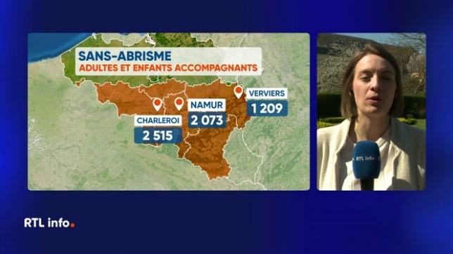 Une étude menée par l'UCLouvain estime que de 19.000 personnes dont 5.200 enfants étaient sans logement en 2024. La très grande majorité ne dort toutefois pas dans la rue. Des chiffres obtenus grâce à une extrapolation dans 48 communes volontaires des arrondissements de Namur, Charleroi et Verviers.