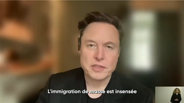 L'immigration de masse conduira à la destruction de tout pays, prétend Elon Musk lors d'un congrès de l'extrême droite italienne