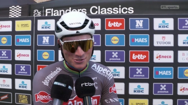 Mathieu van der Poel est bouillant avant le départ du Tour des Flandres