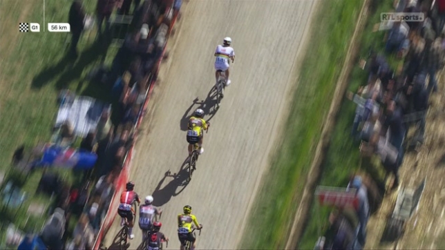 Tour des Flandres: la grosse attaque de Pogacar et van der Poel dans le Vieux Quaremont.
