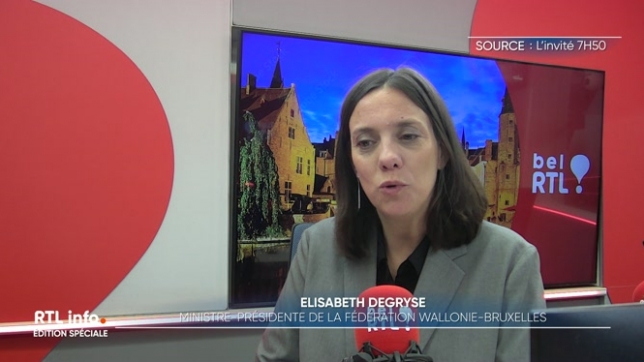 La Ministre-Présidente de la Fédération Wallonie-Bruxelles, Elisabeth Degryse, était l’invitée de Martin Buxant ce matin sur bel RTL. Il a été question de l’un des sujets d’actualité de cette semaine : la grève qui touche l'enseignement.