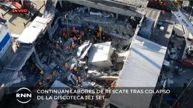 Effondrement du toit d'une discothèque en République dominicaine.