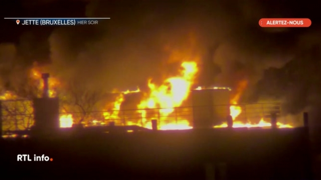 Gros incendie mardi soir à Jette, en région bruxelloise