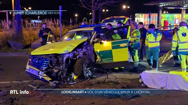 Après avoir pris la fuite en direction de Gosselies avec une voiture du SMUR, l'homme a provoqué un accident au niveau d'un rond-point. La police et les secours sont arrivés sur place. Le suspect a été hospitalisé, privé de liberté et sera entendu par les services de police aujourd'hui.