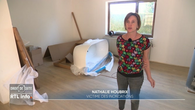 Nathalie est obligée de louer un logement en attendant que sa maison soit rénovée à Tourinnes-Saint-Lambert. Elle se sent soutenue par la commune et prend son mal en patience. Habitant Grez-Doiceau, Christian constate aussi que des travaux ont été faits pour diminuer le risque d'inondations.