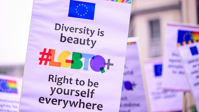 Une manifestation LGBTQIA+