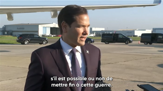 Nous devons déterminer dans les prochains jours si (la paix) est faisable ou non, et si ce n'est pas possible nous devons passer à autre chose car les Etats-Unis ont d'autres priorités, déclare le secrétaire d'Etat américain Marco Rubio.