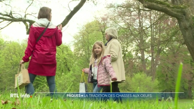 Les chasses aux oeufs traditionnelles de la fête de Pâques ont évolué avec le temps. A Bioul, ce matin, il n'y avait pas que des oeufs cachés dans le parc du château.