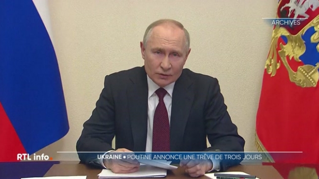 Vladimir Poutine annonce un cessez-le-feu du 8 au 10/5 en Ukraine