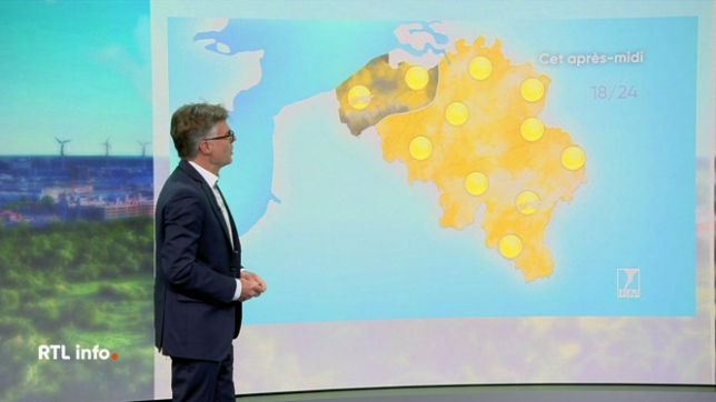 Stephan Van Bellinghen nous annonce un temps très ensoleillé et de plus en plus chaud.