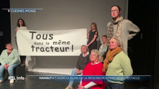 Dans le Hainaut, 11 agriculteurs ont décidé de monter un spectacle pour mettre en lumière leur métier. Une pièce, entre humour et émotion, pour évoquer les enjeux et difficultés qu'ils rencontrent au quotidien.