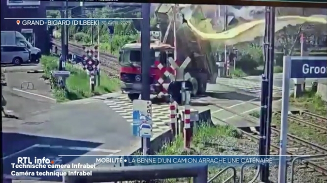 Caténaire arrachée par un camion : Infrabel lance un appel à la vigilance