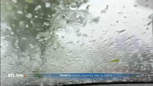 Paris et sa région frappées par d'importantes chutes de pluie et de grêle hier