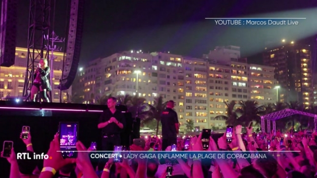 Lady Gaga a mis le feu à Rio de Janeiro lors d'un méga-concert gratuit