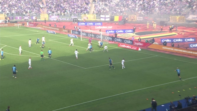 Les occasions de la première mi-temps entre Bruges et Anderlecht