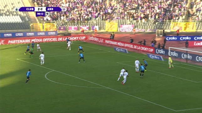 Le but de Vazquez face à Bruges