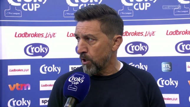 Anderlecht s'est incliné 2-1 dans cette finale de Coupe de Belgique face au Club Bruges. Romeo Vermant est le double buteur de cette finale, pour les Mauves c'est Vazquez qui a réduit l'écart en fin de match. Besnik Hasi s'est exprimé sur cette défaite au micro d'Emiliano Bonfigli.