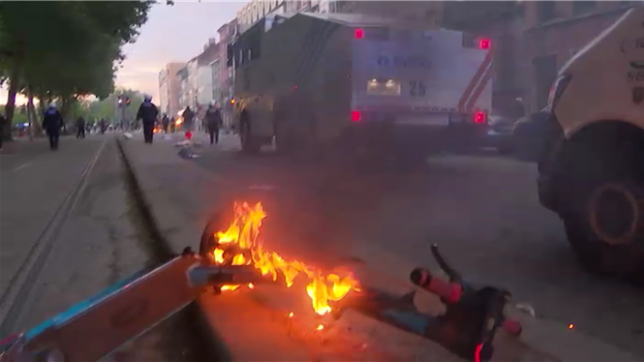 Des images de nos confrères de VTM.