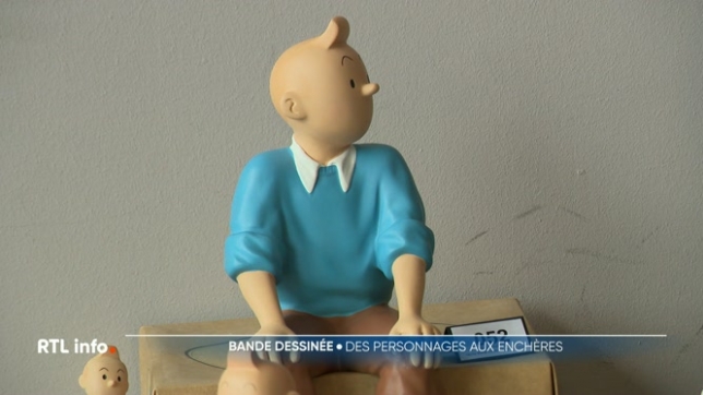 Une vente aux enchères exceptionnelle a eu lieu à Liège. Une centaine de statuettes de bande dessinée de la collection de Marie Leblon ont été proposées à la vente, en présence de cette dernière.
