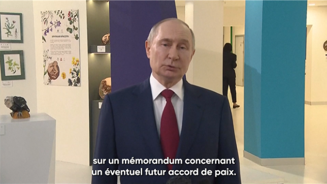 Vladimir Poutine est prêt à travailler avec l'Ukraine sur un mémorandum pour un traité de paix.