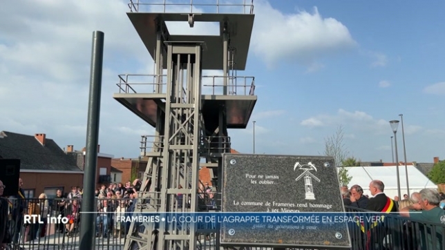 A Frameries, un ancien charbonnage a été réaménagée en espace vert. La Cour de l'Agrappe, surnommée sinistre fosse, est devenue un parc public. Lors de l'inauguraiton, les habitants n'ont pas oublié la mémoire des 233 mineurs qui y ont laissé la vie en 1875 et 1879.