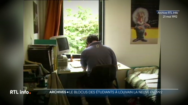 L'archive du jour remonte au mois de mai 1992. Et comme chaque année à pareille époque, c'est le blocus des étudiants, notamment pour ceux du campus universitaire de Louvain-la-Neuve.