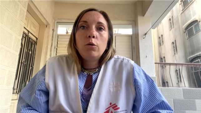 Il n'y a pas le temps, on est à la fin: Martina est médecin à Gaza, elle dénonce une réalité qu'on ne peut pas imaginer.