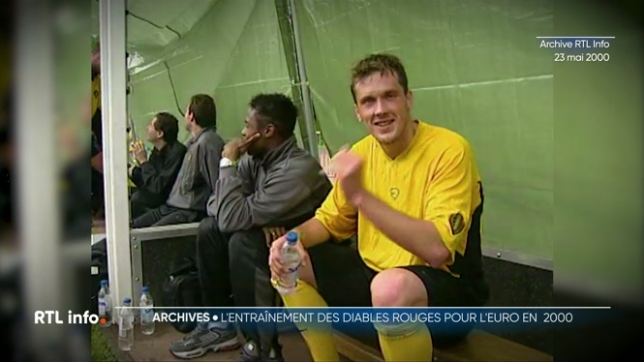 Notre archive du jour nous emmène en pleine préparation de l'Euro de football en 2000. L'équipe nationale s'entraînait au centre sportif de la Fraineuse à Spa.