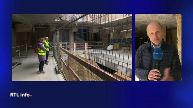 La journée chantiers ouverts propose, entre autres, de découvrir la station de métro de la gare centrale à Bruxelles. Une station en pleine rénovation, comme l'explique Benoît Duthoo sur place.