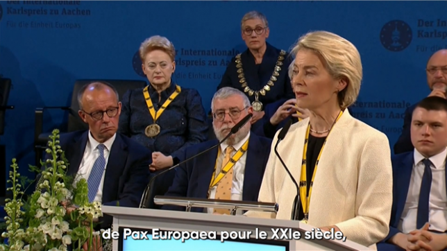 La présidente de la Commission européenne, Ursula von der Leyen, appelle à créer une Pax Europaea en matière de sécurité basée sur une Europe indépendante
