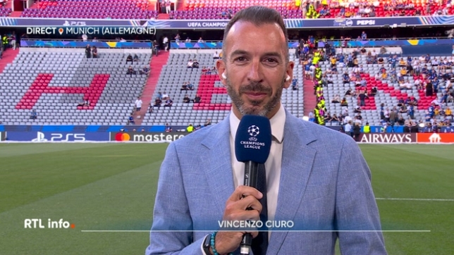 Ce soir, Munich accueille la finale de la Ligue des Champions entre le PSG et l'Inter Milan. Un événement suivi par plus de 400 millions de téléspectateurs à travers le monde, retransmis en Belgique sur RTL. Vincenzo Ciuro est en direct de l’Allianz Arena.