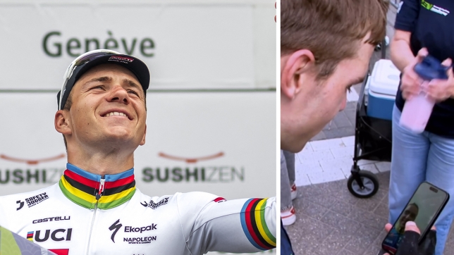 Remco Evenepoel avec Mathias De Keersmaeker.