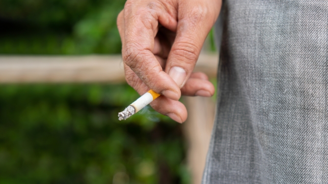 Personne tenant une cigarette – photo d’illustration