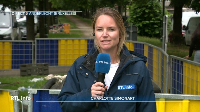 En direct d'Anderlecht, Charlotte Simonart évoque la découverte d'un foetus d'environ 4 mois par des ouvriers réalisant un curage d'égoûts à Anderlecht.