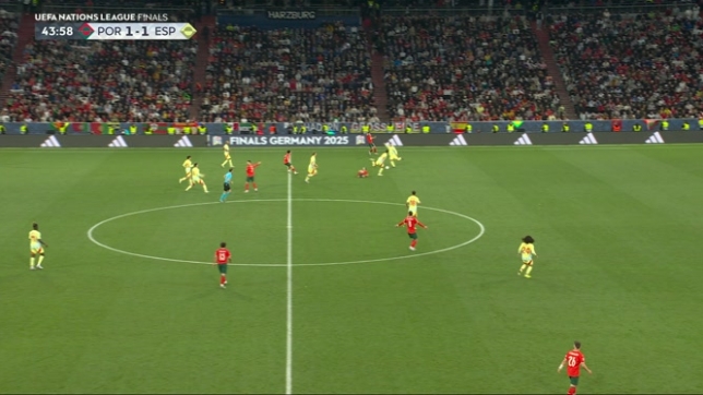 Ligue des Nations: Après une super service de Pedri, Oyarzabal trompe parfaitement Costa et fait 2-1 pour l'Espagne