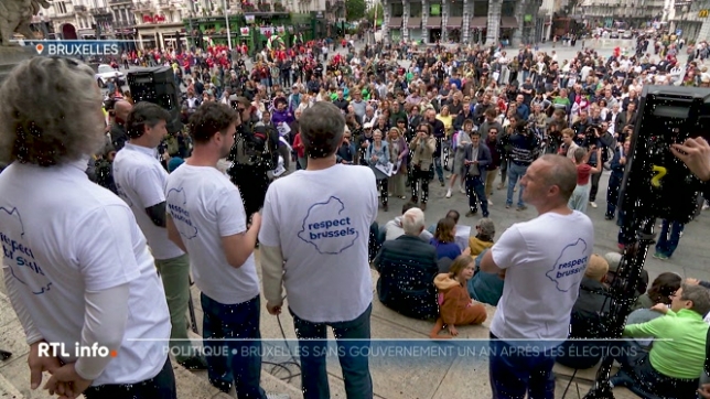 Quelque 500 personnes se sont rassemblées lors d'un pique-nique géant pour protester contre l'absence de gouvernement bruxellois, pile un an après les élections. Déplorant les querelles partisanes, les organisateurs rappellent que Bruxelles ne peut se permettre d'attendre plus longtemps.