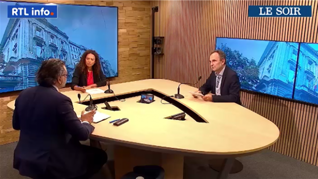 Justine Sow reçoit Bernard Demonty, chef pôle pouvoirs du Soir, et Martin Buxant, référent politique RTL info, dans le Grand Baromètre RTL info Ipsos Le Soir.