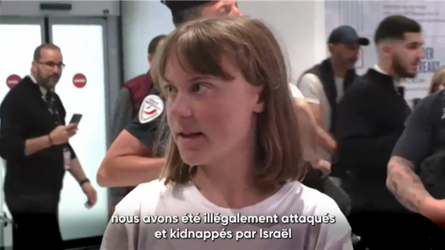 La Suédoise Greta Thunberg et les 11 autres militants pro-palestiniens arrêtés par les autorités israéliennes à bord d'un bateau d'aide pour Gaza ont été kidnappés dans les eaux internationales, accuse la jeune femme à son arrivée à l'aéroport parisien de Roissy après avoir été expulsée d'Israël.