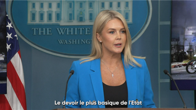 La Maison Blanche défend la réponse de Donald Trump aux manifestations à Los Angeles, et affirme que le président - qui a déployé des milliers de militaires en Californie - ne laisserait jamais la loi de la rue régner en Amérique.