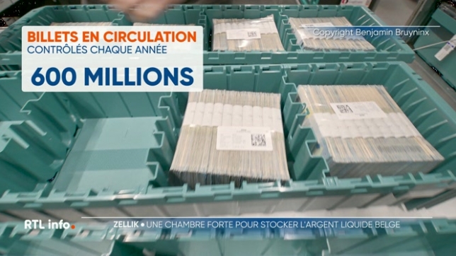 La Banque Nationale de Belgique a construit un nouveau cash center à Zellik. C'est là que sont contrôlés les billets et les pièces de monnaie qui circulent en Belgique, au moins une fois par an. Les billets et les pièces sont triés, vérifiés, stockés ou détruits. Visite guidée.