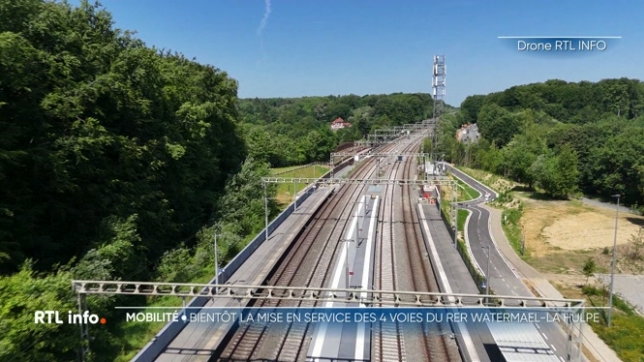Le RER sur la ligne 161, entre Ottignies et Bruxelles, progresse. Les trains pourront circuler sur 4 voies sur une portion de 9 kilomètres entre La Hulpe et Watermael à partir du 15 juin prochain. Embarquement à bord du train technique chargé de vérifier l'ensemble des paramètres des voies.