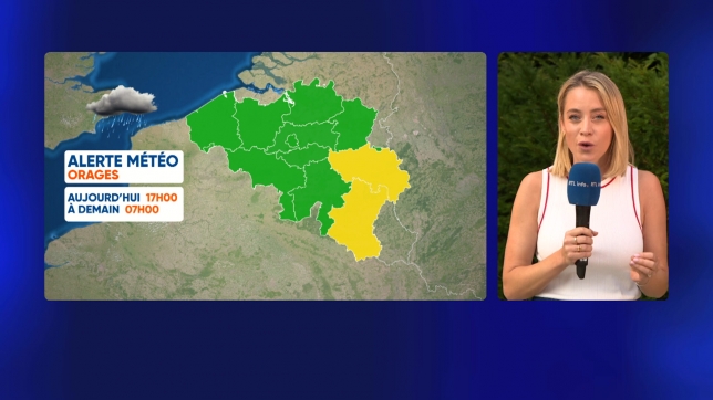 Notre présentatrice météo, Emilie Dupuis, évoque les avertissements en Wallonie.