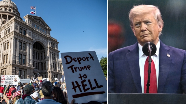 Manifestation à Austin (Texas) / Donald Trump lors de sa parade militaire