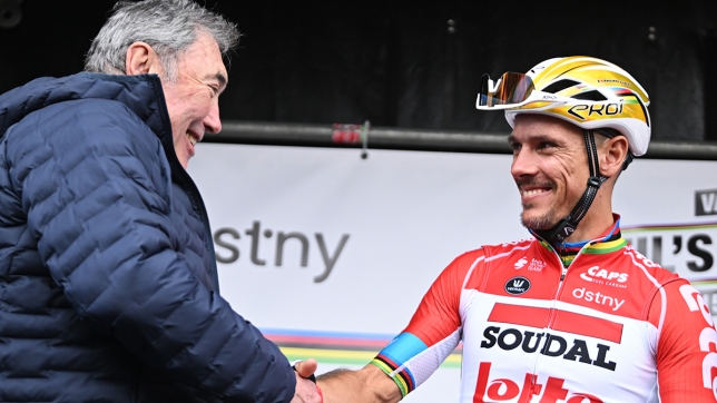 Eddy Merckx et Philippe Gilbert.