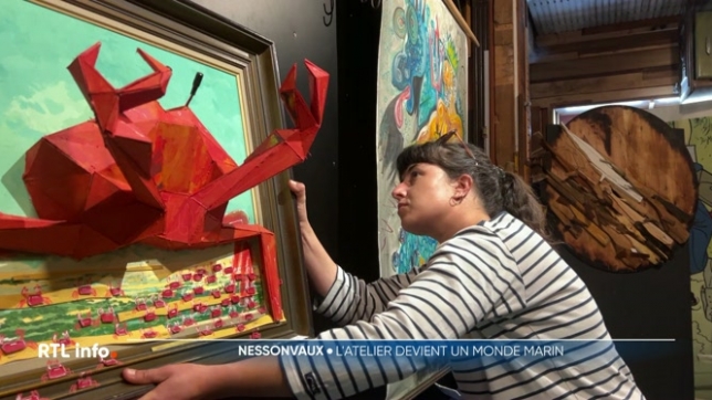 Deux artistes de Nessonvaux ont décidé de transformer leur atelier en un monde marin fantastique. Cet atelier a été inondé à plusieurs reprises, ce qui a donné l'idée de cette exposition originale.