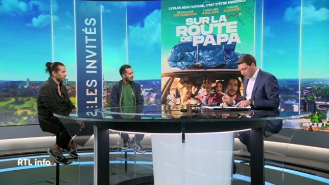 Nabil Aitakkaouli et Mourad Zeguend sont les invités du RTL info 13h. afin de présenter leur film intitulé La route de papa.